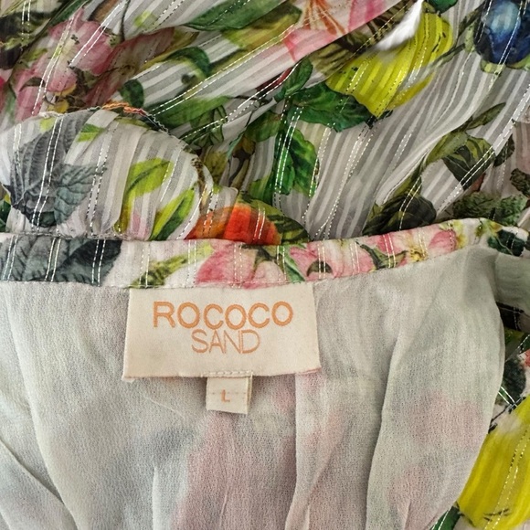 Roccoco Sand - Lulu Floral Racerback Maxi Dress Sz L - Picture 7 of 9